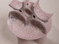 Petite Temple Sculpture in Volcanic Pink Glaze