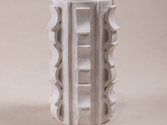 Vase Rythme 03 in White Stoneware