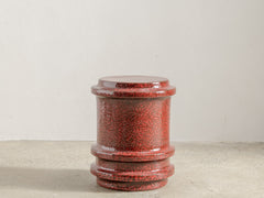Pawn Side Table - Dark Red