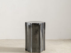 Geometrical Pawn Side Table - Dark Brown
