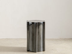 Geometrical Pawn Side Table - Dark Brown