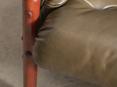 1970s Armchair in Spruce Leather