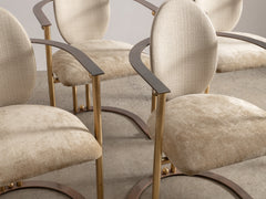 Belgo Chrome Armchair in Brass and Copper
