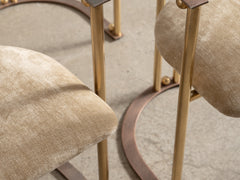 Belgo Chrome Armchair in Brass and Copper