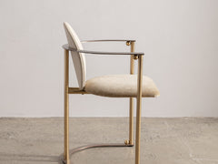 Belgo Chrome Armchair in Brass and Copper