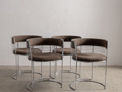 1970s Round Chrome Chair