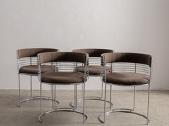 1970s Round Chrome Chair