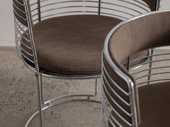 1970s Round Chrome Chair