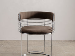 1970s Round Chrome Chair