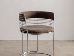 1970s Round Chrome Chair