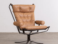 Sigurd Ressell Superstar Armchair in Biscotto Leather