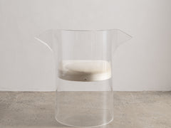 Lucite Club Chair with Shell Velvet Cushion