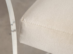Lucite Club Chair with Shell Velvet Cushion
