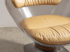 Raphael Raffel 1970s Space Age Lucite Pod Lounge Chair