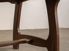 Mid Century Brutalist Dining Chair with Boucle Upholstery