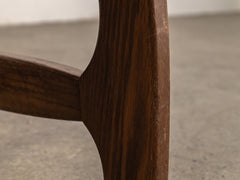 Mid Century Brutalist Dining Chair with Boucle Upholstery