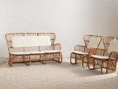 1960s Rattan Lounge Set