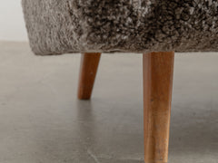 Mid-Century Danish Sofa with Sheepkin Upholstery