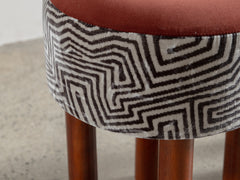 1960's Italian Stool in Jungle Rust