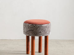 1960's Italian Stool in Jungle Rust