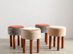 1960's Italian Stool in Jungle Rust
