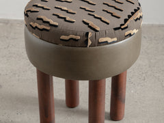 1960's Italian Stool in Tiger Beat