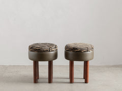 1960's Italian Stool in Tiger Beat
