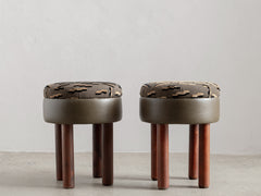 1960's Italian Stool in Tiger Beat