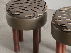 1960's Italian Stool in Tiger Beat