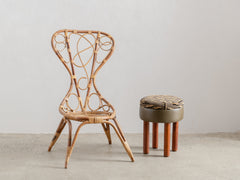 1960's Italian Stool in Tiger Beat