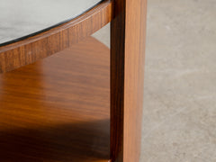 1930s Rosewood and Mirror Coffee Table