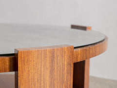 1930s Rosewood and Mirror Coffee Table