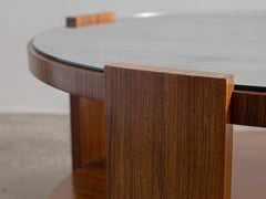 1930s Rosewood and Mirror Coffee Table