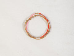 Pink Gold Red Stack Bracelet