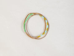 Aqua Citron Gold Green Stack Bracelet