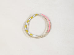 Sky Blue Neon Yellow Pink Stack Bracelet