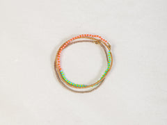 Mint Turquoise Gold Stack Bracelet