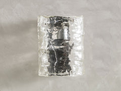 Italian Murano Glass & Chrome Wall Lamp