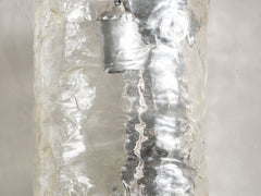 Italian Murano Glass & Chrome Wall Lamp