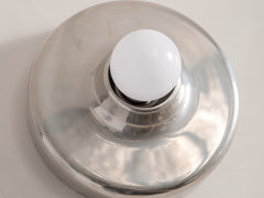 1970s Chromed Metal Wall Lamp by Gino Sarfatti