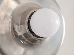 1970s Chromed Metal Wall Lamp by Gino Sarfatti