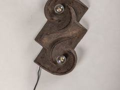 1970s Brutalist Ceramic Wall Light