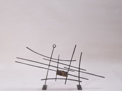 1960s Brutalist Metal Sculpture