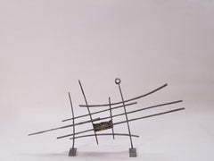 1960s Brutalist Metal Sculpture