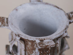 Rythme Vase 15 in Mahogany and White Glaze