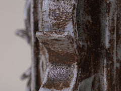 Rythme Vase 15 in Mahogany and White Glaze