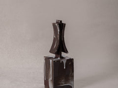 Petite architecture No. 25 in Mahogany & White Glaze