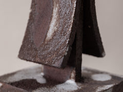 Petite architecture No. 25 in Mahogany & White Glaze