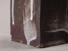 Petite architecture No. 25 in Mahogany & White Glaze
