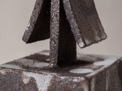 Petite architecture No. 25 in Mahogany & White Glaze